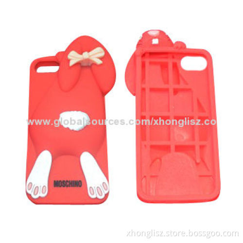 2014 Brand New Rabbit/3D Silicone Back Cover Case for iPhone 5/5S, OEM & ODM are Welcome
